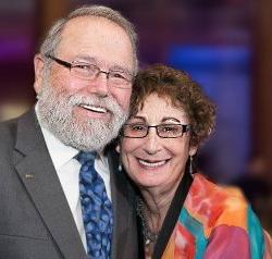 Couple poses for a photo