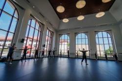 Dancers rehearsing in CART dance studio.