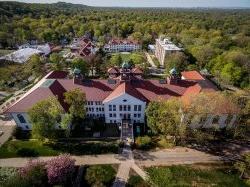 College Hall from the air