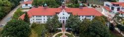 Aerial photo of college hall